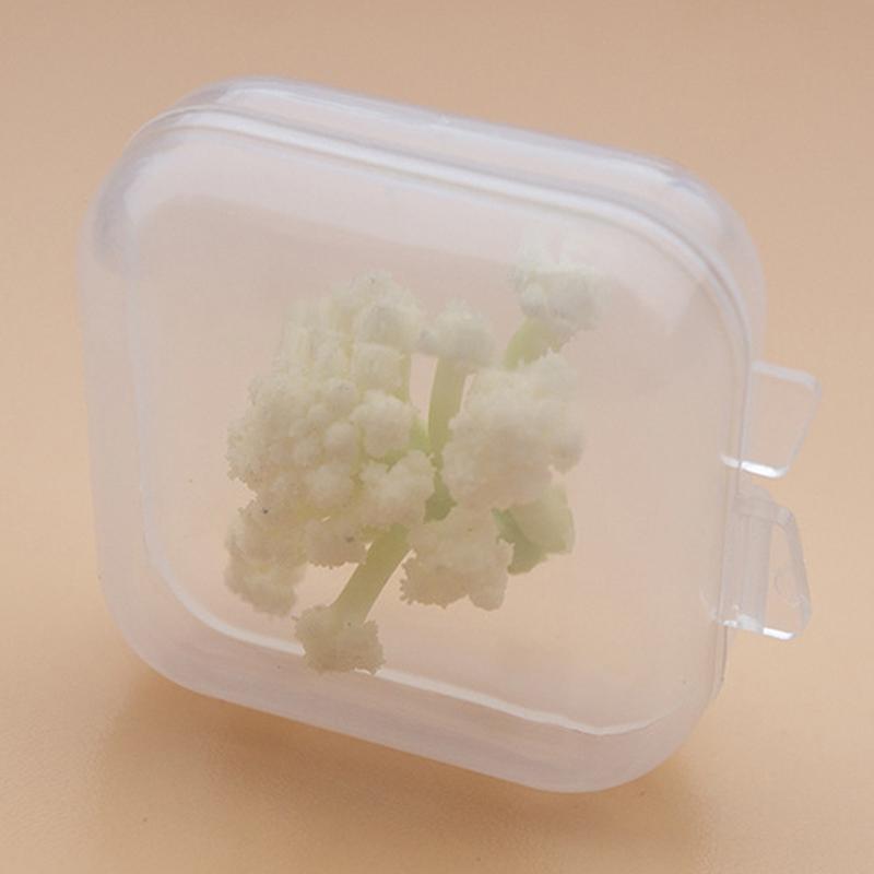 10Pcs Small Box Square Transparent Plastic Box Jewelry Storage Case Container
