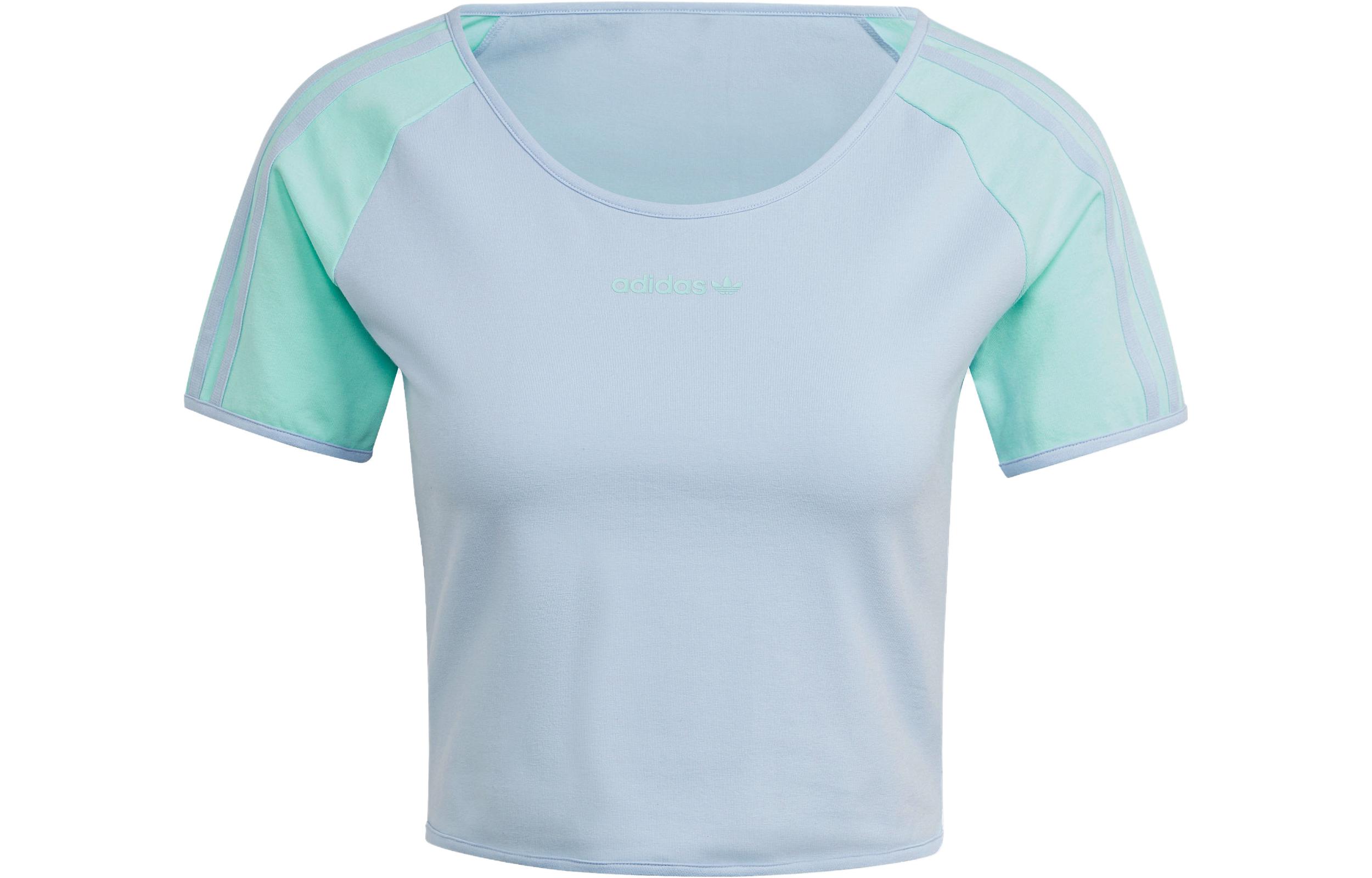 Adidas Originals T Shirt Women s Light Pink Blue IT8154 XL