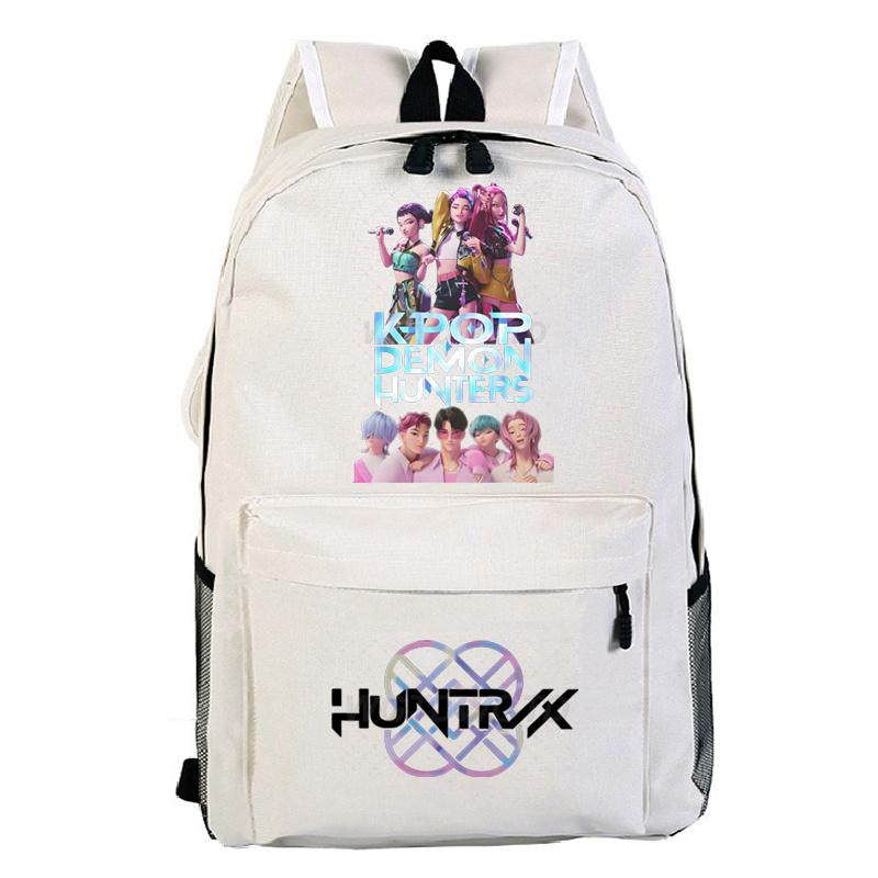 KPop Demon Hunters Backpacks Huntrix Girls Kids Mochila Boys Children Saja Boys Canvas Knapsack Students Cartoon Movie School Bags
