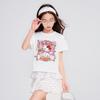 Girls' Sweet Cartoon Print Short Sleeve T-Shirt