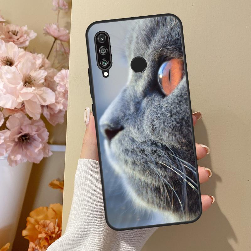 British Shorthair Cat For Huawei Nova 7i 8i 11i 12i 12s Y73 Y70 Y90 Y60 Y72 Y61 Y91 9 10 SE P30 Pro P40 Lite Case