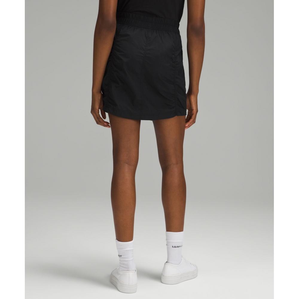 Lululemon High Rise Ruched Mini Skirt Black