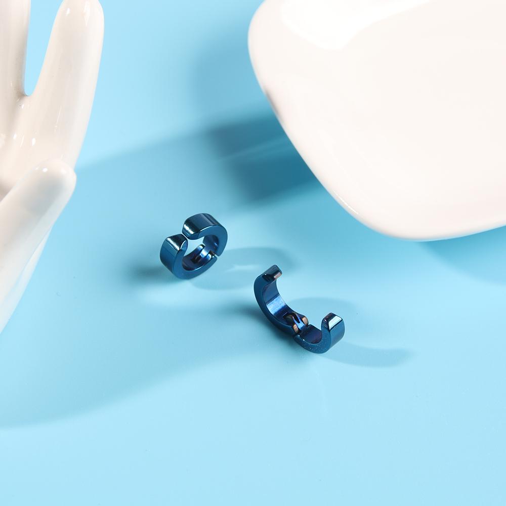 The Case Study of Vanitas Stud Earrings Anime Vanita Same Blue Ear Bone Clip For Men Stainless Steel Jewelry Cosplay Custom