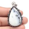 Pendant Dendritic Opal Gemstone Handmade Gift For Her Silver Jewelry 2.25"