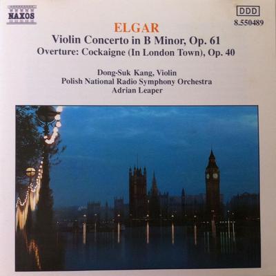 CD E. ELGAR - Elgar;Violin Concerto/Cockaigne  8550489 Naxos 1991 Japan Classical Used