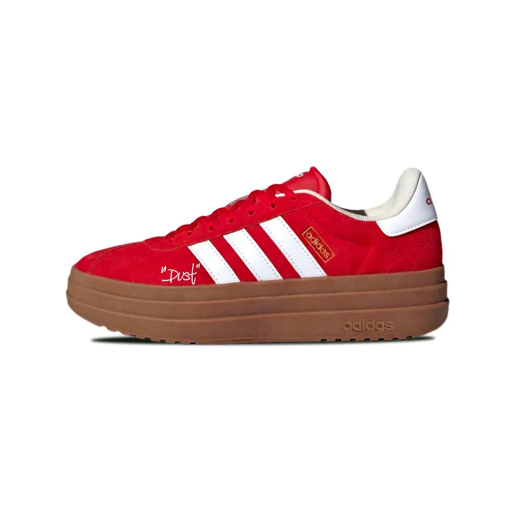 Adidas VL Court Bold Red Ride Height Increasing Low top German Army Trainers Women's Red KJ6852(Team634-)