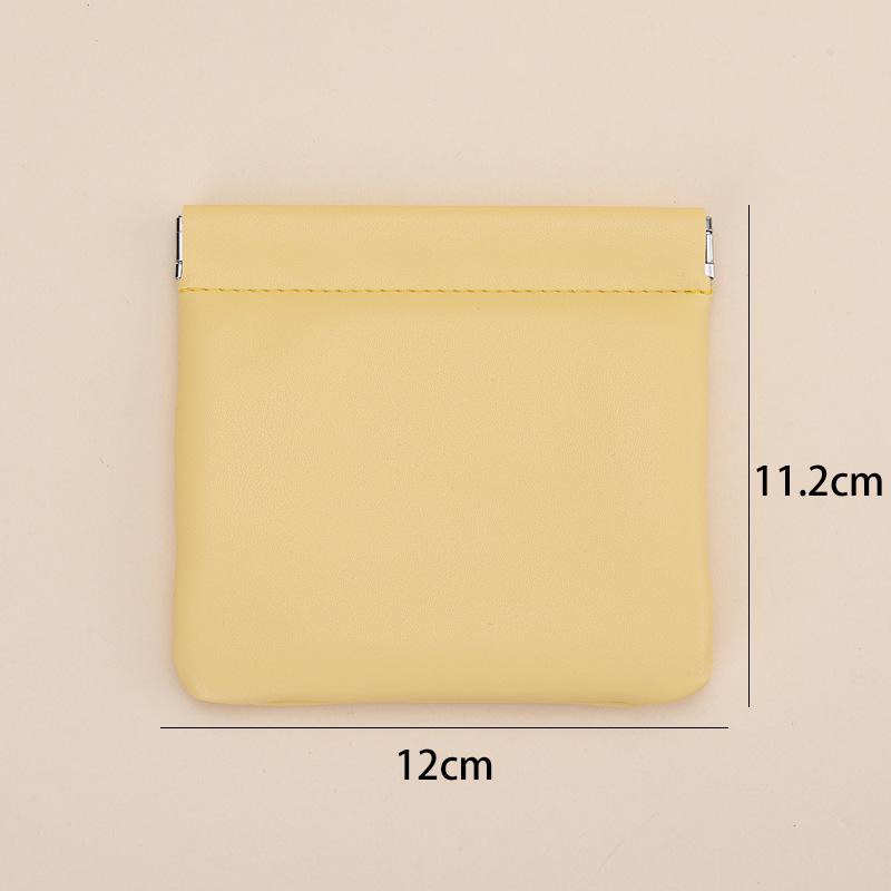 2025 Mini PU Leather Snap-Closure Coin Purse - Waterproof & Portable