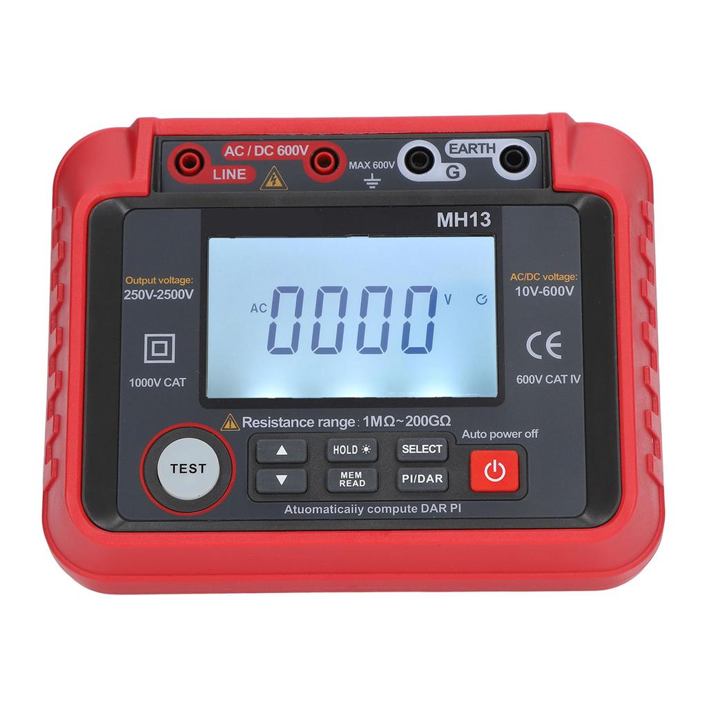 Megometru Tensiune AC și DC Descărcare Măsurare Precisă Tester Ohm Roșu