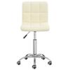 VidaXL Chaise pivotante de bureau Crème Tissu
