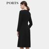 Ports Women's Elegant Triacetate A-Line Midi Dress