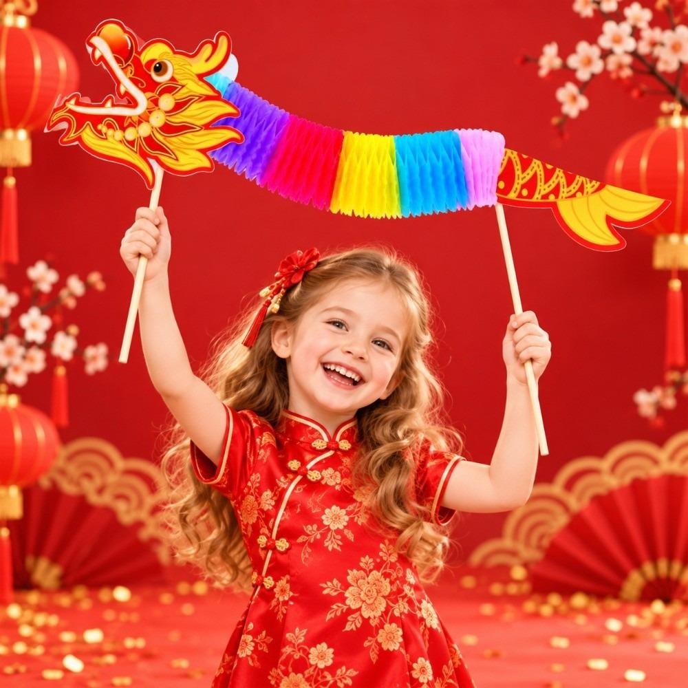 Ancient Chinese Style Goat Year Handheld Hanging Ornament Lion Dance Garland Craft Kids Craft
