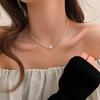 NK-37 Polygon Fragmented Silver Necklace: Women's Light Luxury Clavicle Choker - New High-End Style
