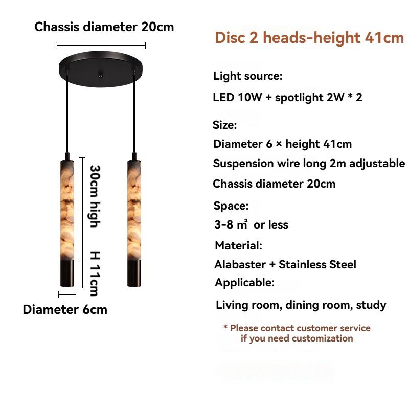 Spanish natural marble pendant light modern luxury villa hotel bar bedroom light home decoration simple design pendant light