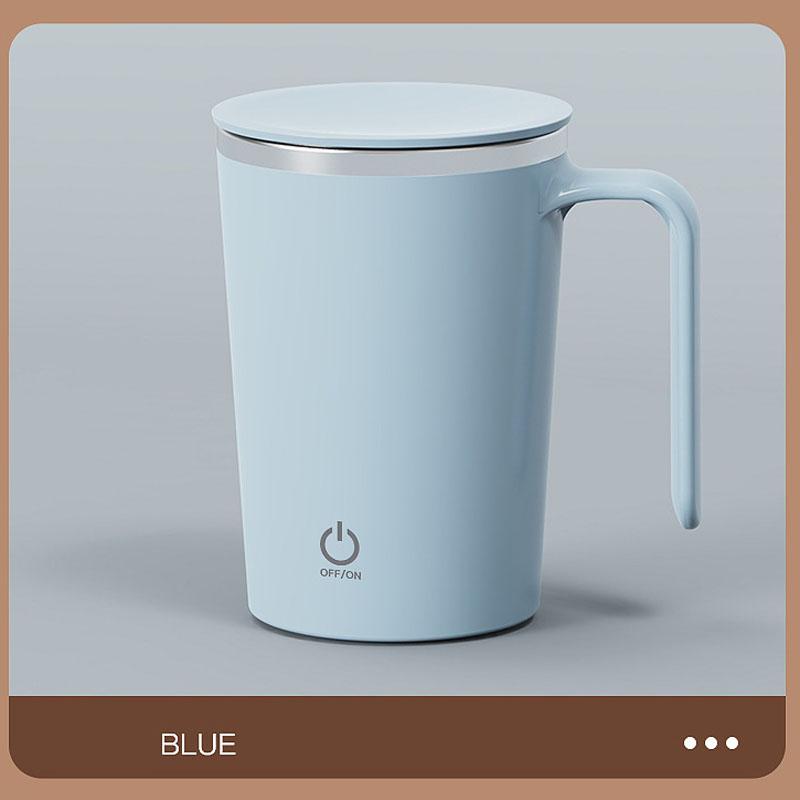 400ml/13.5oz Rechargeable Electric Stirring Cup 304 Stainless Steel Magnetic Cup For Hot Chocolate Milk Latte And Protein Powder