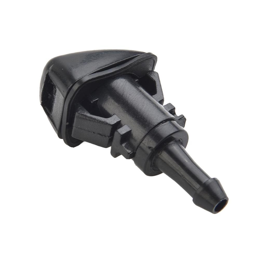 1 Pair Windscreen Washer Spray Black Nozzle Plastic