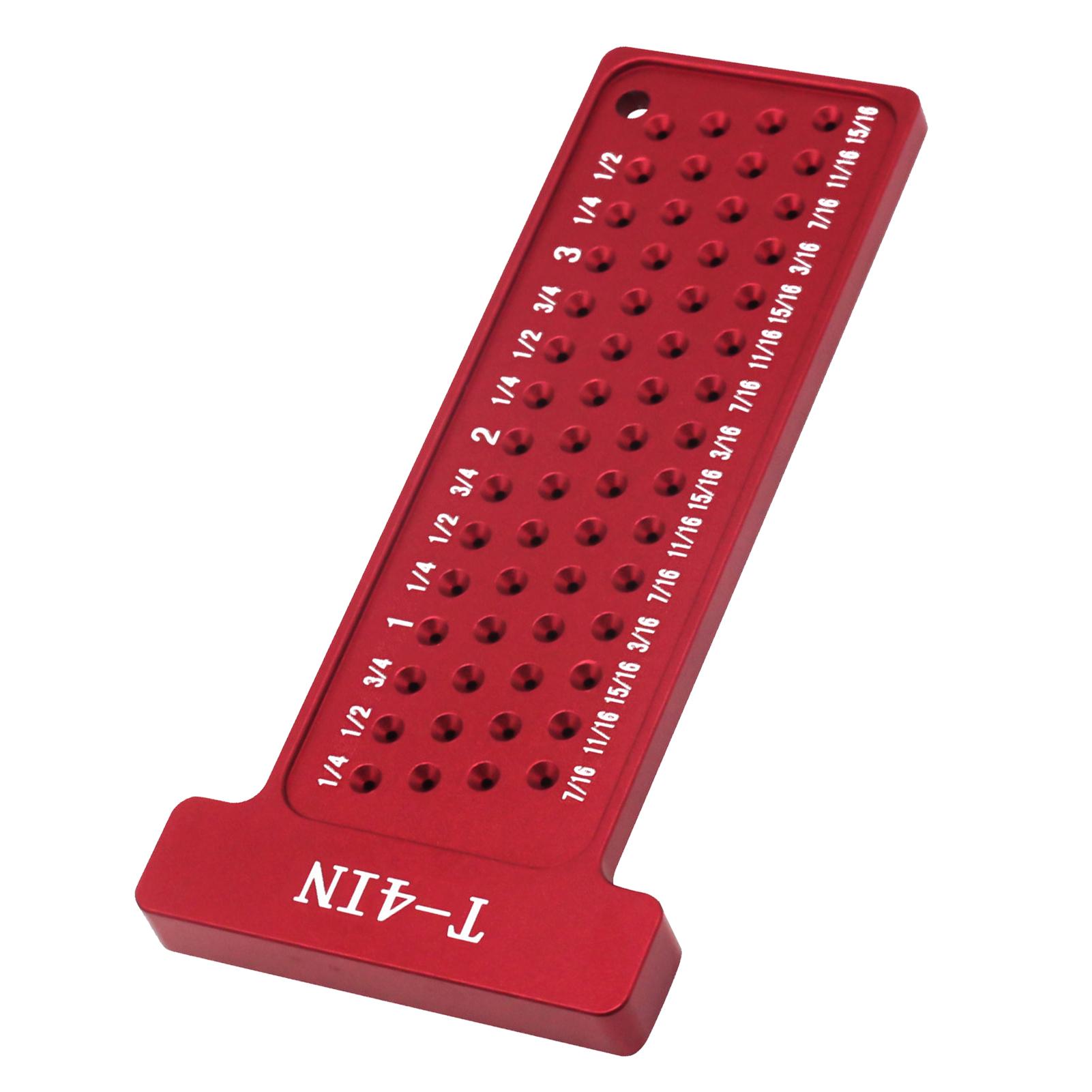 

Hole Scribing T Type Ruler Aluminum Alloy Woodworking Hole Positioning Scriber T Type Ruler