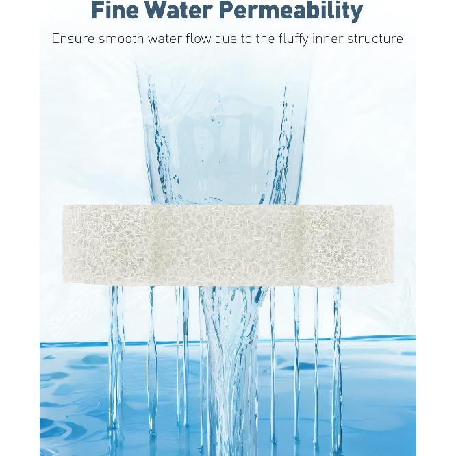 Pawfly 4 Pack Aquarium Bio-Sponge Filter Replacement Sponges White Foam for This Small 5 Gallon Sponge Filter