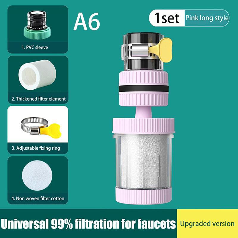 Faucet Filter Element Purifier Sprayer Head Household Water Purifier Filter Shower Remove Chlorine Heavy Metal Filtered