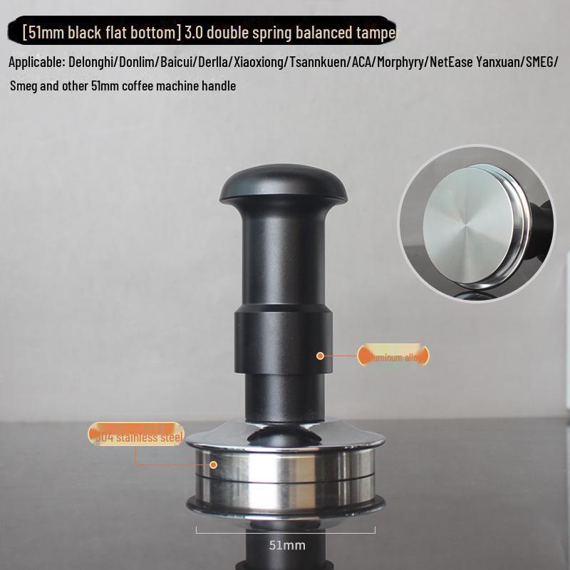 3.0 Double Spring Espresso Tamper with Free Adjustment, Constant Force, Balance - 51/53/58mm