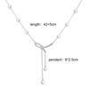 Titanium Steel Not Fading Bowknot Tassel Necklaces for Women Light Luxury Clavicle Chain Jewelry