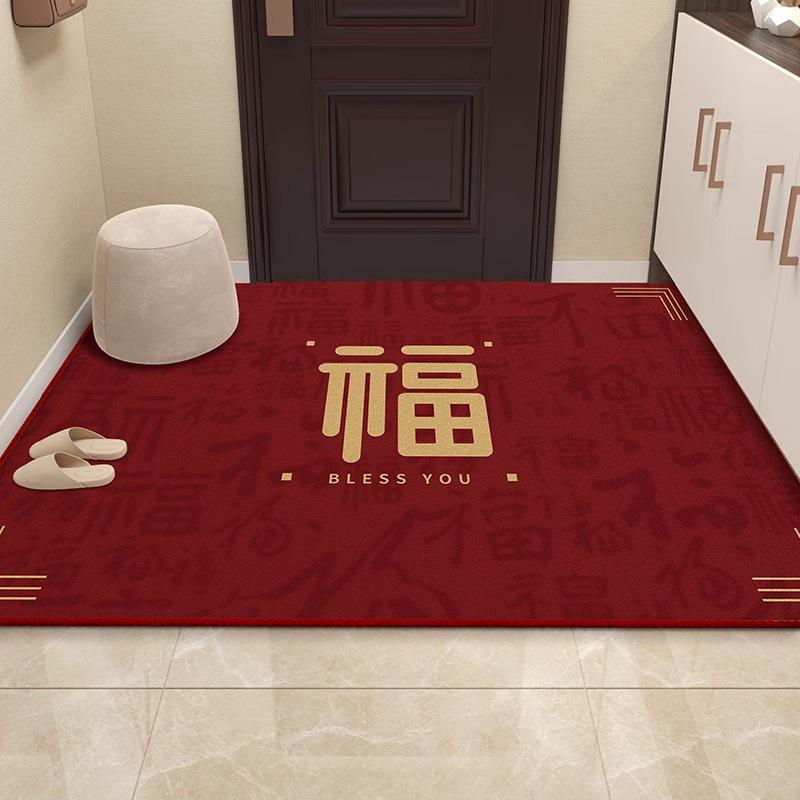 Crystal Velvet Floor Mat Entry Door Dirt-Resistant Household Door Dust Removal Non-Slip Mat Door Easy To Take Care Of Foot Pad