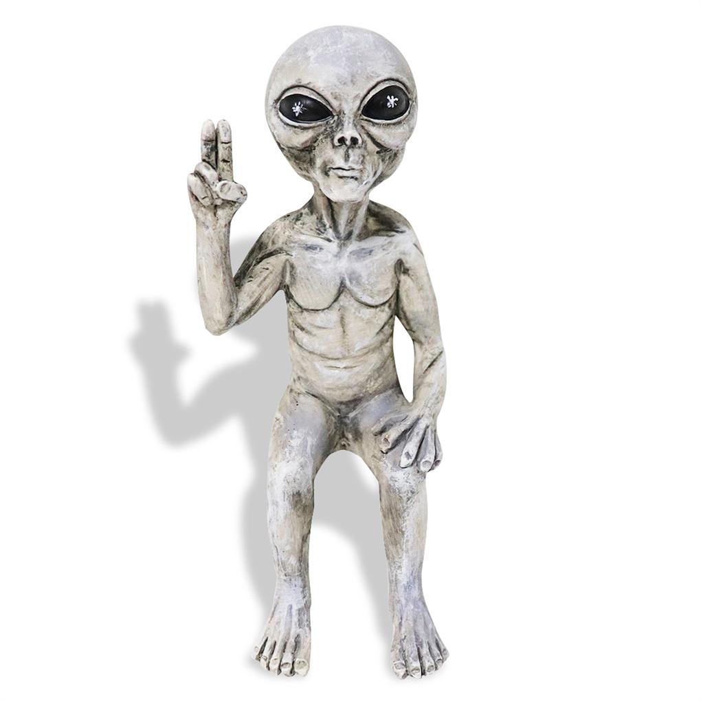 

Alien Resin Ornament Outer Space Outdoor Garden Statue Decoration Outer Space Outdoor Garden Home Figurine Sculpture Decor