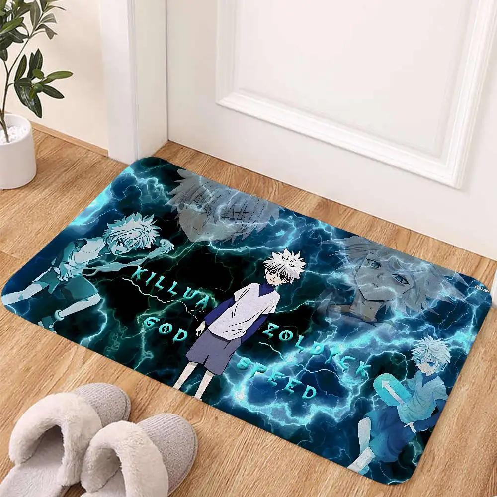 H-Hunter-X-H-Hunter K-Killua Floor Mat For Living Room Cushions Modern Soft Fluffy Home Rug For Children's Bedroom Play Carpet