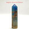 1pc Aqua Blue Calcite Tower Lemurian Blue Blue Onyx Obelisk, Natural Stone Crystal Wand for Home Decor