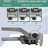 1/4” 3/8” 1/2” Außendurchmesser Manuelles Kupferrohrbieger, 3-in-1 Aluminiumrohrbiegewerkzeug für Klimaanlagen-Kältetechnik-Reparatur ST-612