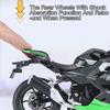 1:12 Kawasaki Ninja 400 Zx6r Alloy Motorcycle Diecast Model Miniature Toys Car Front Wheel Steering With Light Vehices Boy Gifts
