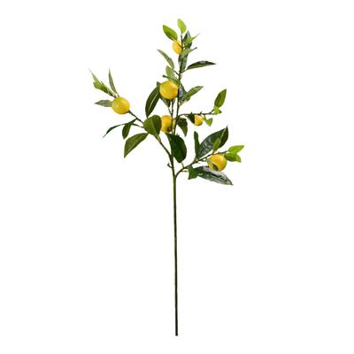 3pcs Faux Lemon Sprigs Lemon Branch Simulated Foam Lemon Branch Faux Plant Stem