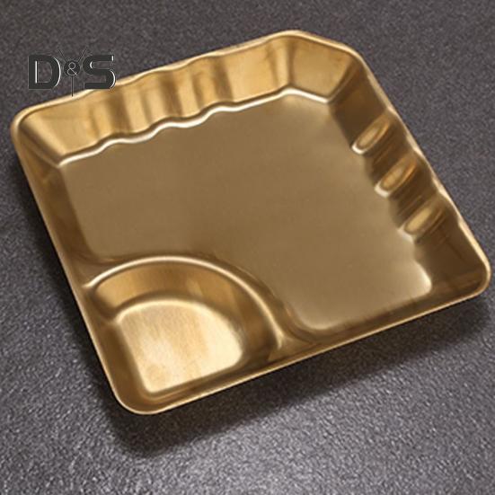 Set de tăvi pentru gustări din oțel inoxidabil cu bol pentru scufundare Tavă de servire pentru sandvișuri cu design fin și lustruit pentru chipsuri de sushi găluște salate