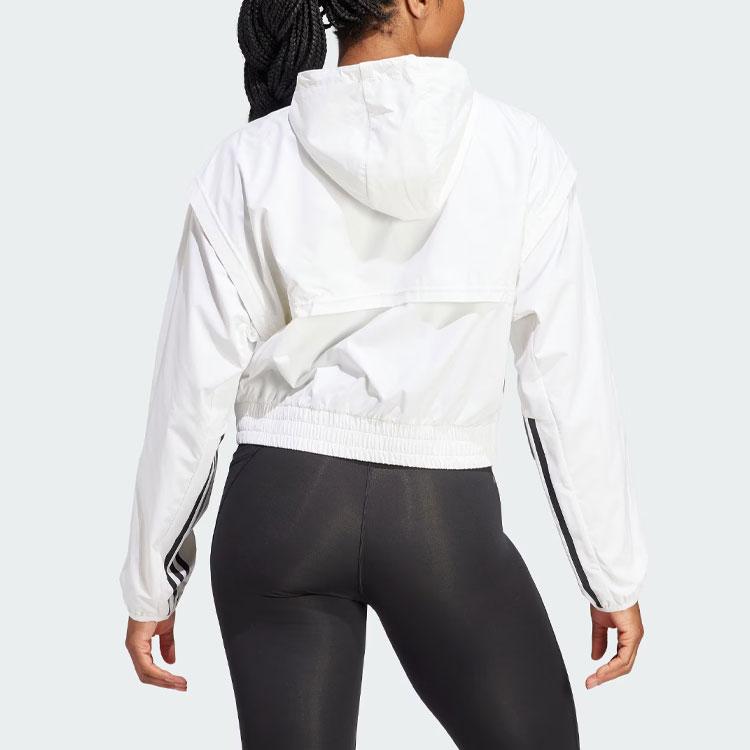 Adidas Hyperglam Wind.Rdy Windbreaker Training Fitness Hooded Jacket Women Jackets White IL6976