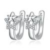 Fashion Star Single Row Zircon Five-pointed Star for Girls Simple Geometric Earrings