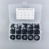 Rubber O Ring Kit, Multiple Sizes Assortment Set, Oil Resistance Sealing Gaskets, Elastic Washers for Faucet Repair, Automotive