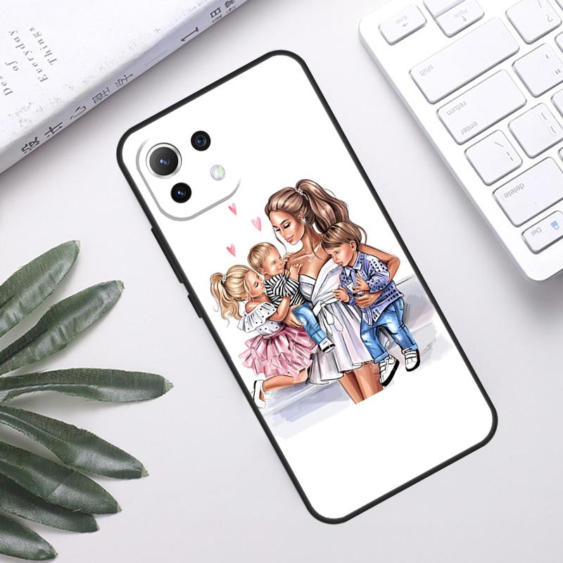 Mom Daughter Girl Son Dad Case For POCO F5 X3 X5 Pro F3 F4 GT M5s C40 Back Cover For Xiaomi 13 12 Lite 11T 12T Pro 12X