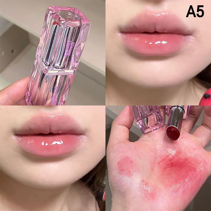Herorange Mirror Water Light Solid Lip Gloss Low Saturation Mirror Nude Jelly Lipstick Moisturizing Lip Tint Nature Lips Makeup