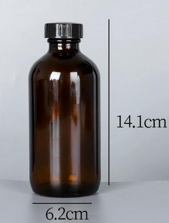 Large Brown Glass Spray Bottle - Hand Sanitizer & Cosmetic Dispenser with Pump