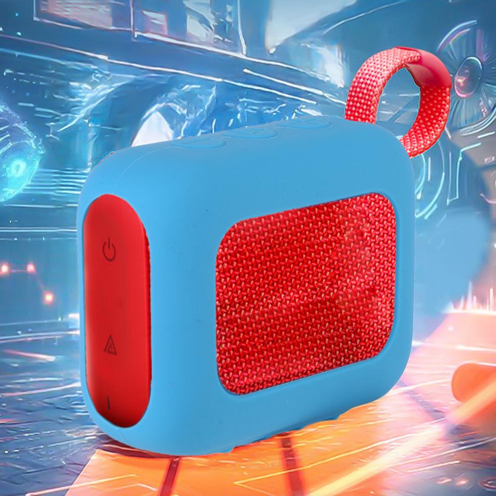 Silicone Case Cover Speaker Protective Cover with Hook for JBL GO4 Portable Silicone Case Cover Protective Case Anti-Drop Speake