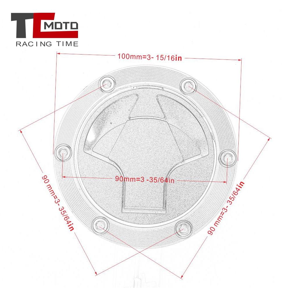 TCMOTO Für Kawasaki Z250SL EX250 Ninja 250 EX300 Ninja 300 ER250 ER300 Z250 Z300 Motorrad Kraftstoff Tankdeckel Abdeckung mit