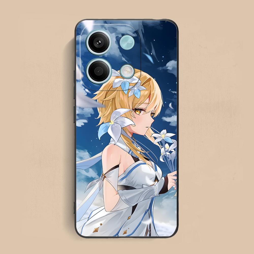 Game GI Lumine Matte TPU Mobile Phone Case for Xiaomi Redmi Note 14 13 12 11 S Pro Plus 4G 5G Colorful Printing Cover