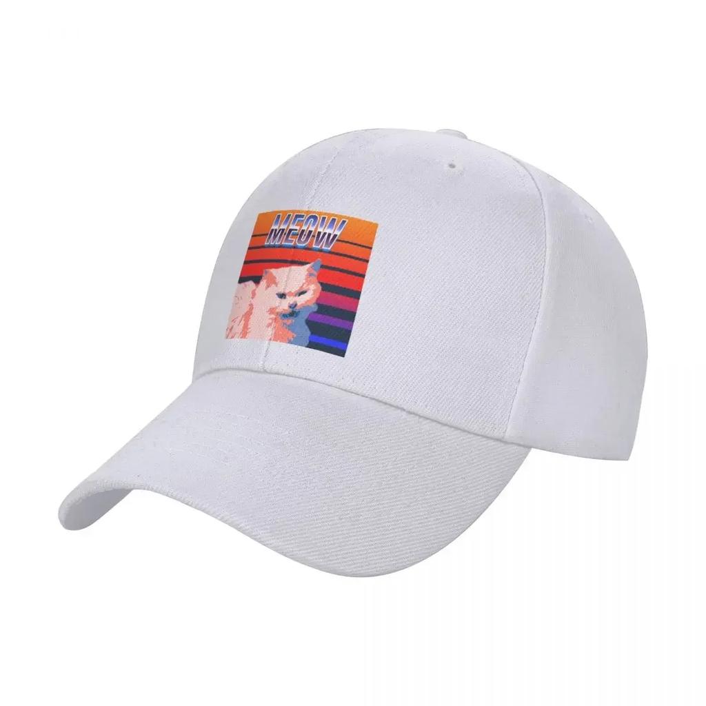 Cat Retrowave 80s Baseball Cap Hat Baseball Cap Sun Cap Hats Woman Mens