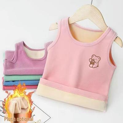 Colete Térmico de Fleece Sem Mangas Unissex para Crianças – Camada Base de Inverno Espessa