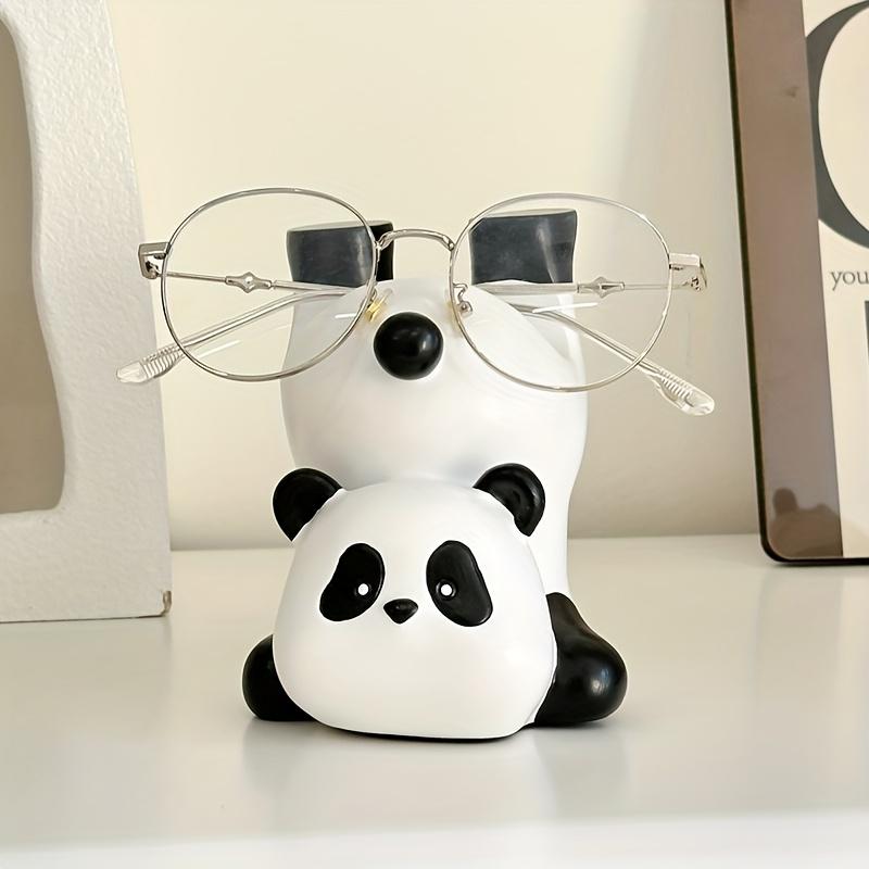 

Resin Panda Eyeglass Holder, Decorative Animal Stand for Home Desktop Display Inverted eyeglass frames