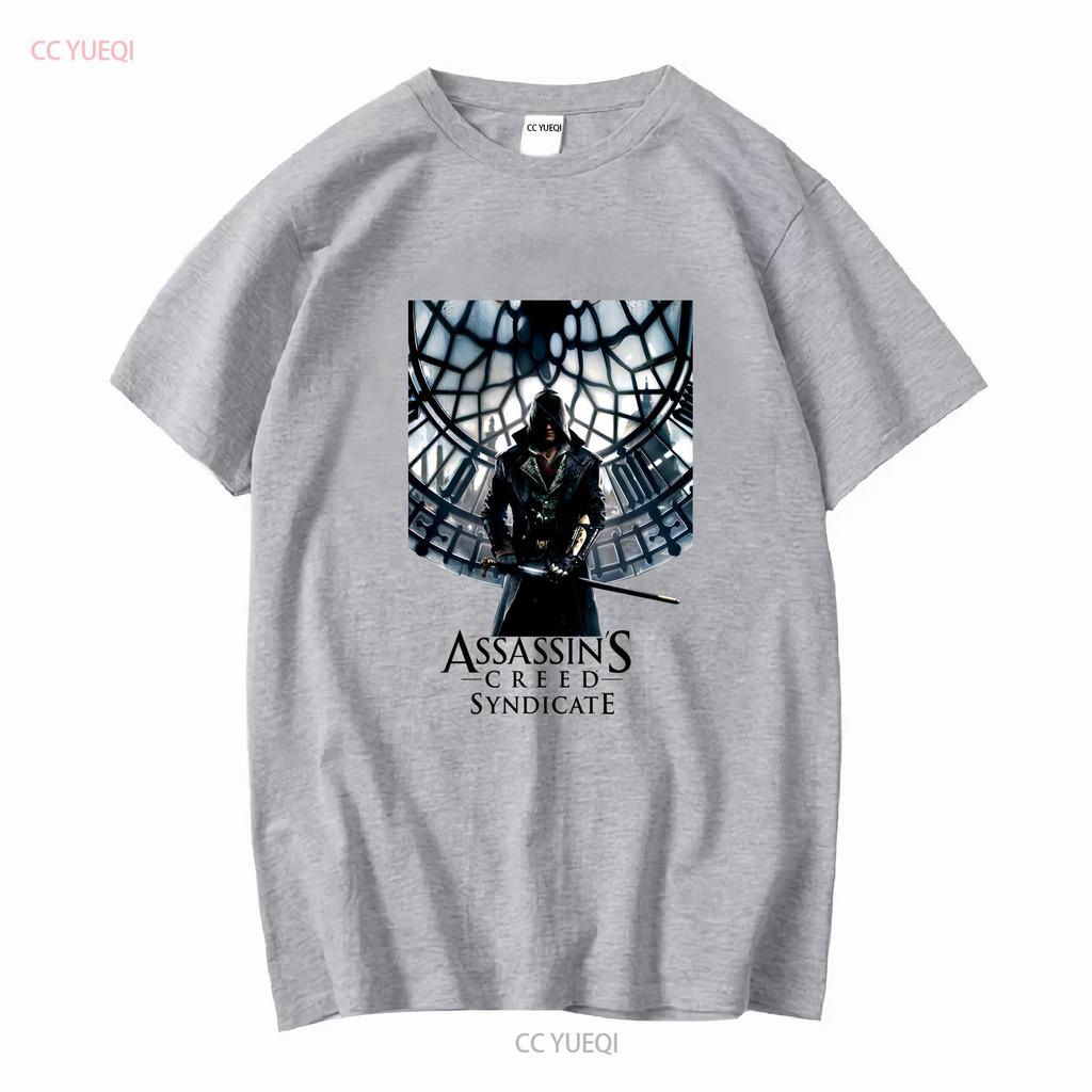 Assasins Creed Syndicate T Shirt M 19x26 Faded Black Action Adventure Video Game Long or Short Sleeves Vintage Washed Versatile