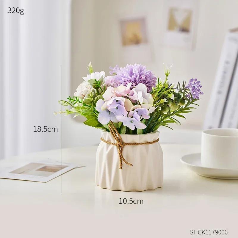 Rośliny artystyczne do dekoracji Akcesoria do dekoracji domu Wystrój pokoju Dekoracja ślubna Sztuczny kwiat Bonsai na biurko Rękodzieło