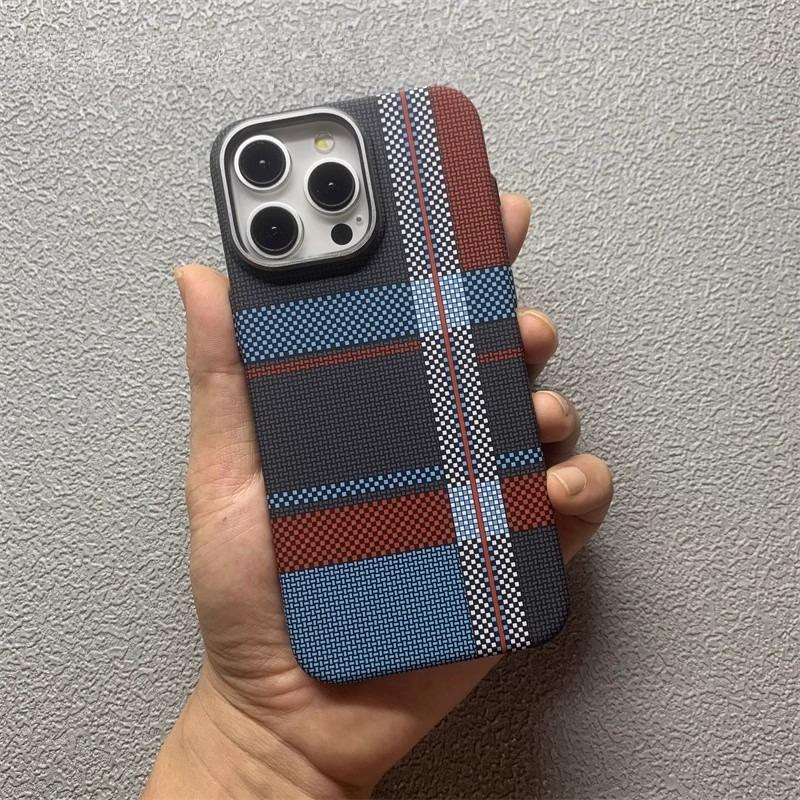 Mountain Print Magnetic Case 17 16 Cover for iPhone 15 Pro Max Hard for MagSafe Carbon Phone Shell Camera High Protective Coque
