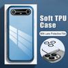 For Tecno Spark Slim Case Camera Protection Semi Transparent Soft Silicone Shockproof with Lens Protector Films for Tecno Spark Slim Back Cover