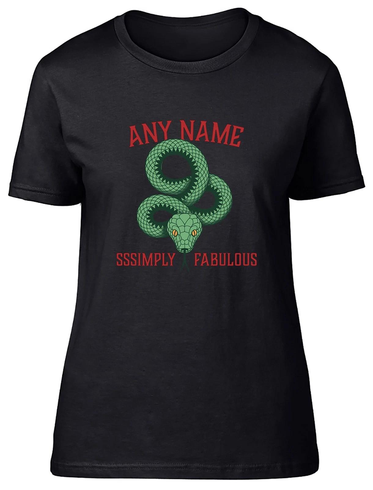 Personalised Any Name SSSimply Fabulous Snake Womens T-Shirt Ladies Gift Tee XS