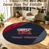 Round Rug Custom NameNissan GT-R Pattern Non Slip Carpet Home Floor Decor